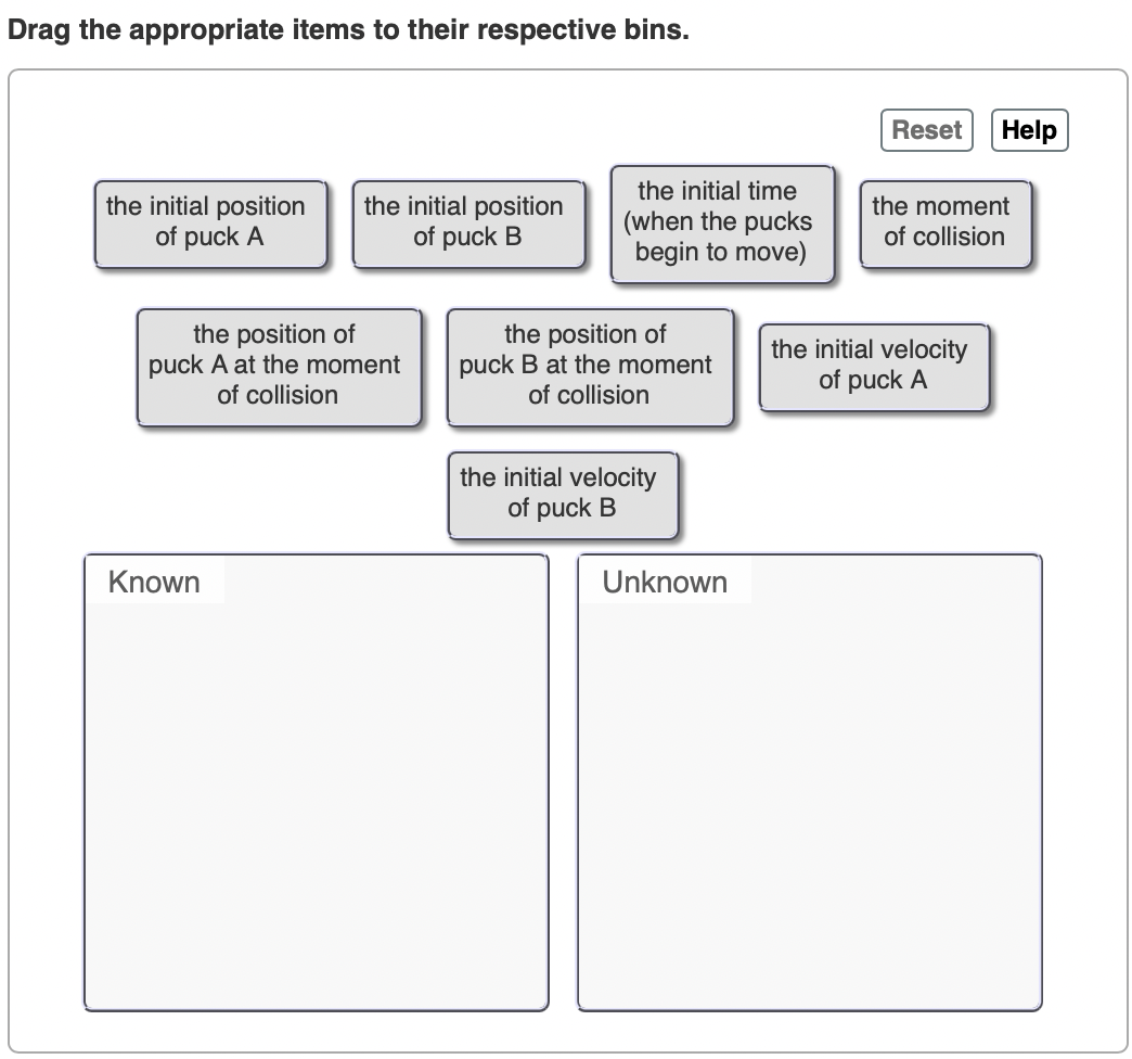 Solved Two hockey pucks, labeled A and B, are initially at