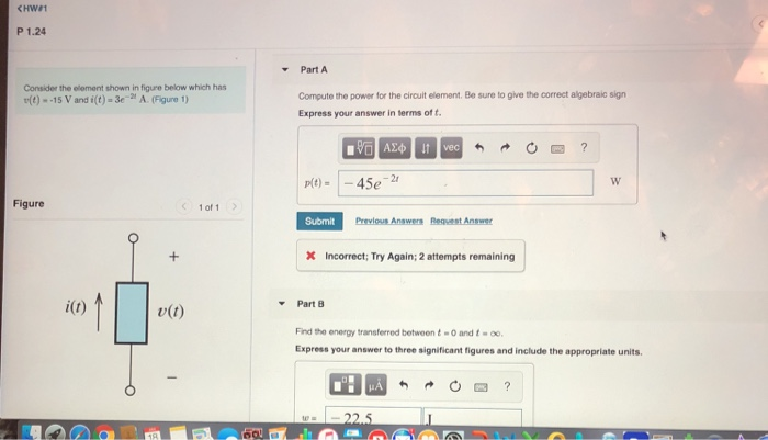 Solved P 1.24 Part A Consider the element shown in figure | Chegg.com