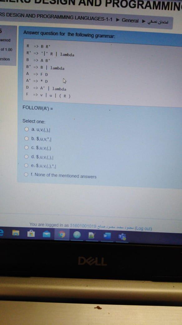 Solved PROGRAMMIN RS DESIGN AND PROGRAMMING LANGUAGES-1-1 | Chegg.com