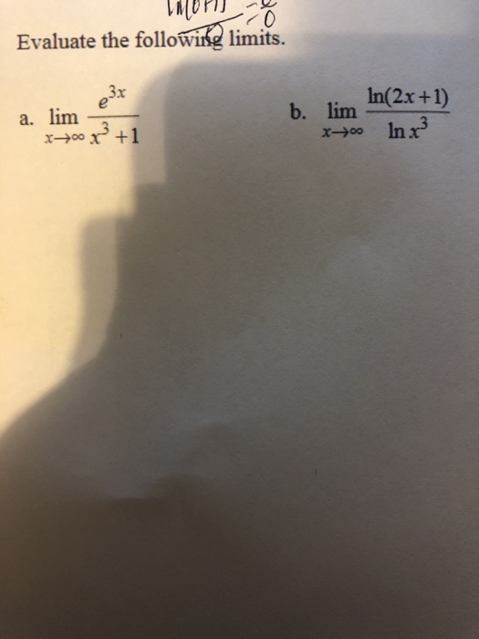 Solved Use L’Hôpital’s rule for the indeterminate form | Chegg.com