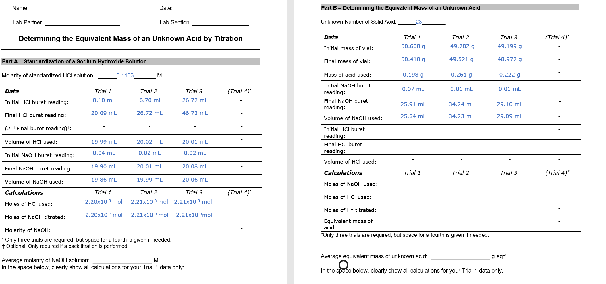Solved for part A just show me the calculation of how you | Chegg.com