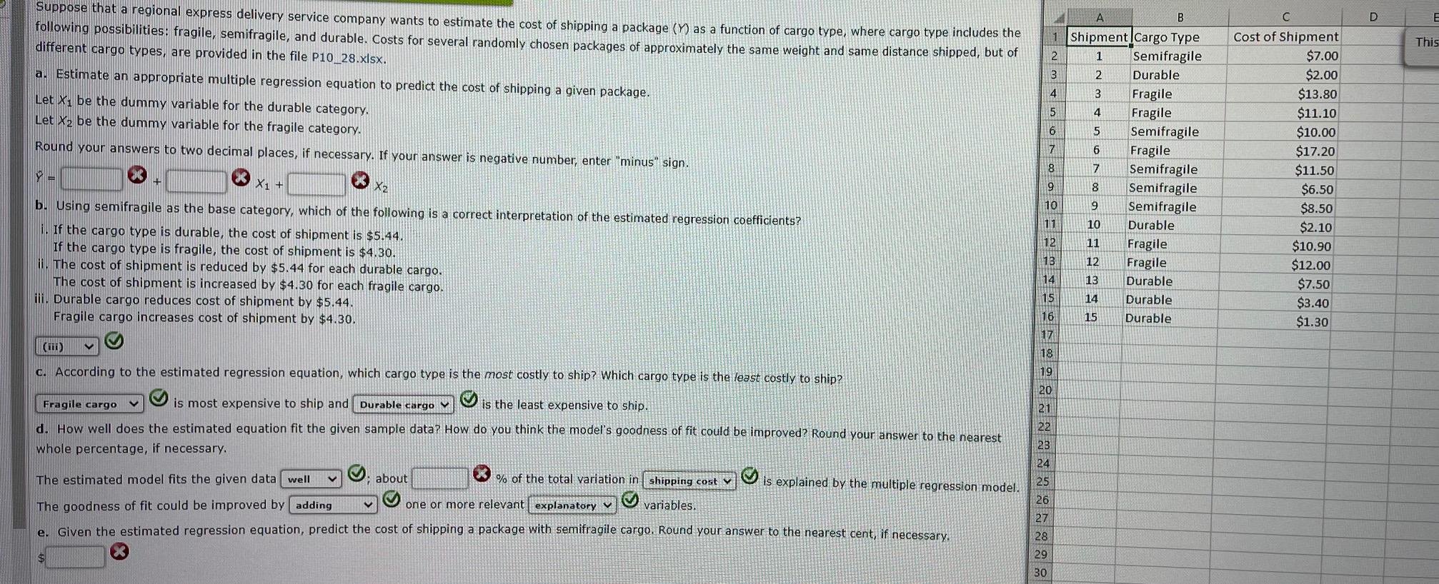 Solved D E This Suppose that a regional express delivery