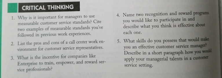 why is critical thinking important in customer service