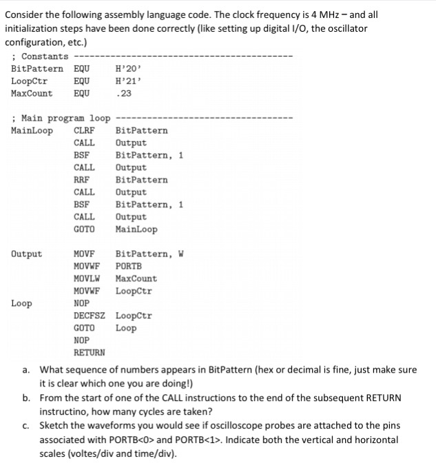 Solved Consider the following assembly language code. The | Chegg.com