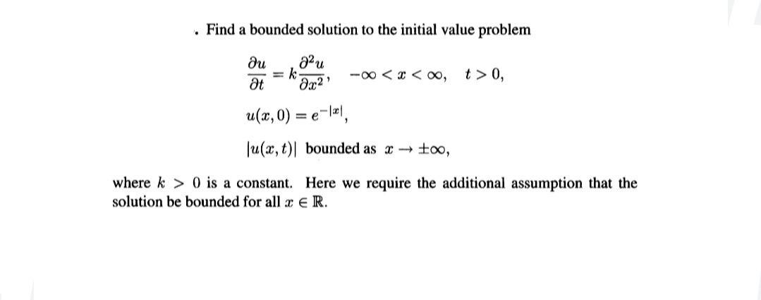 Solved . Find a bounded solution to the initial value | Chegg.com