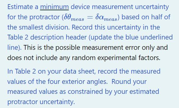 Estimate a minimum device measurement uncertainty for | Chegg.com