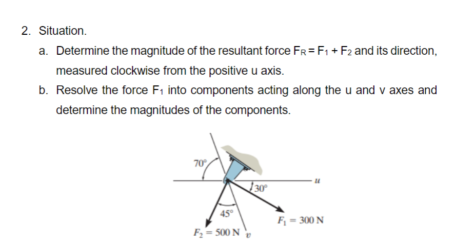 Solved 2. Situation. a. Determine the magnitude of the | Chegg.com