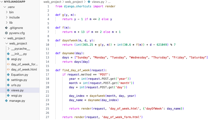I created a template and a function in views.py for | Chegg.com