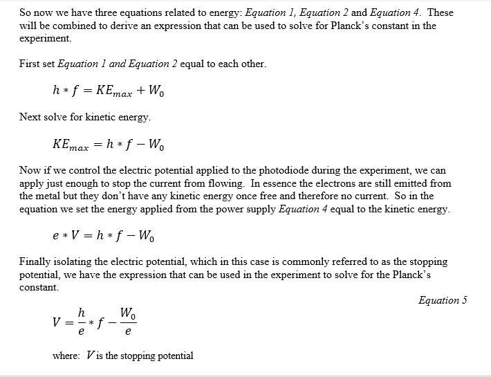 Solved E H F Where E Is The Energy H Is Planck S Constan Chegg Com