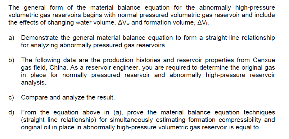 The general form of the material balance equation for | Chegg.com