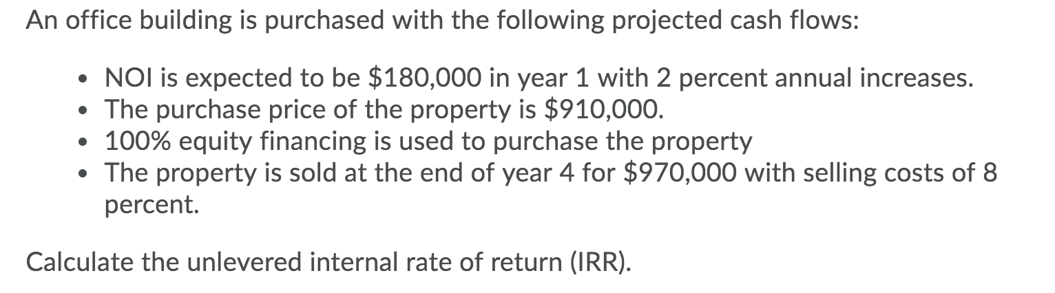 Solved An Office Building Is Purchased With The Following Chegg Solved An Office Building Is Purchased With The Following Chegg