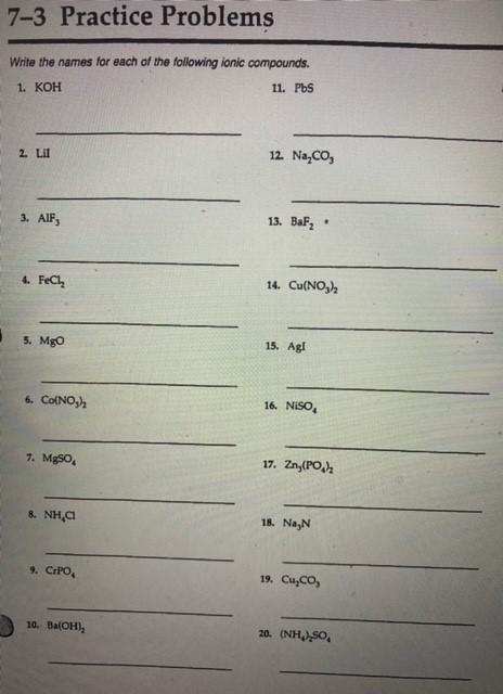 Solved 7-3 Practice Problems | Chegg.com