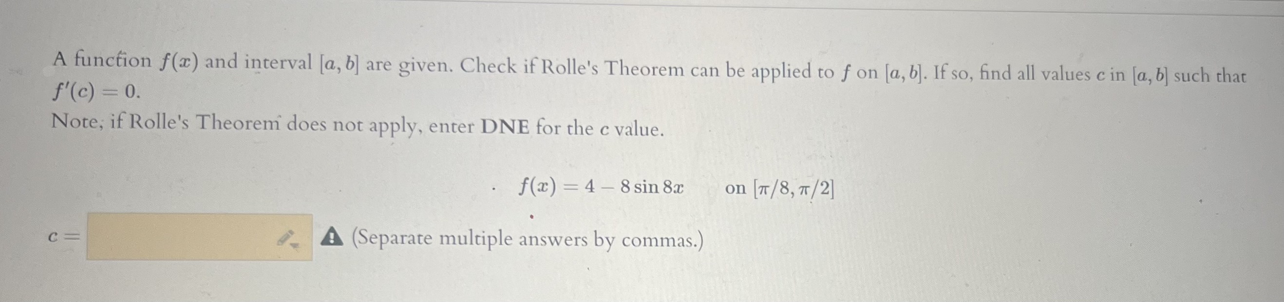 Solved A Function F(x) ﻿and Interval A,b ﻿are Given. Check | Chegg.com