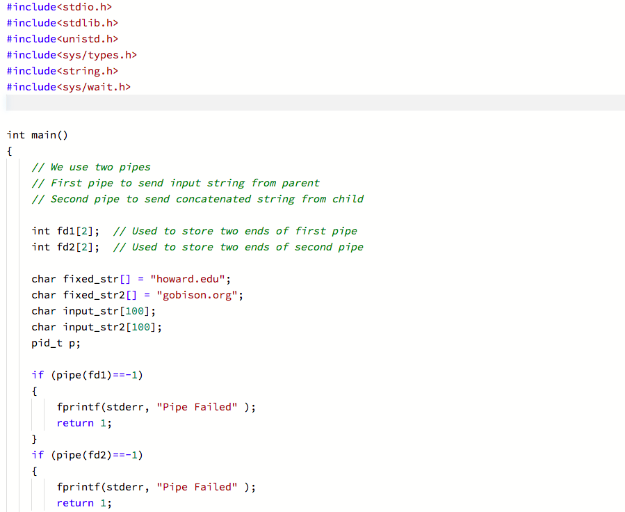 Solved 2. Chaining Processes Together Using Two Pipes | Chegg.Com