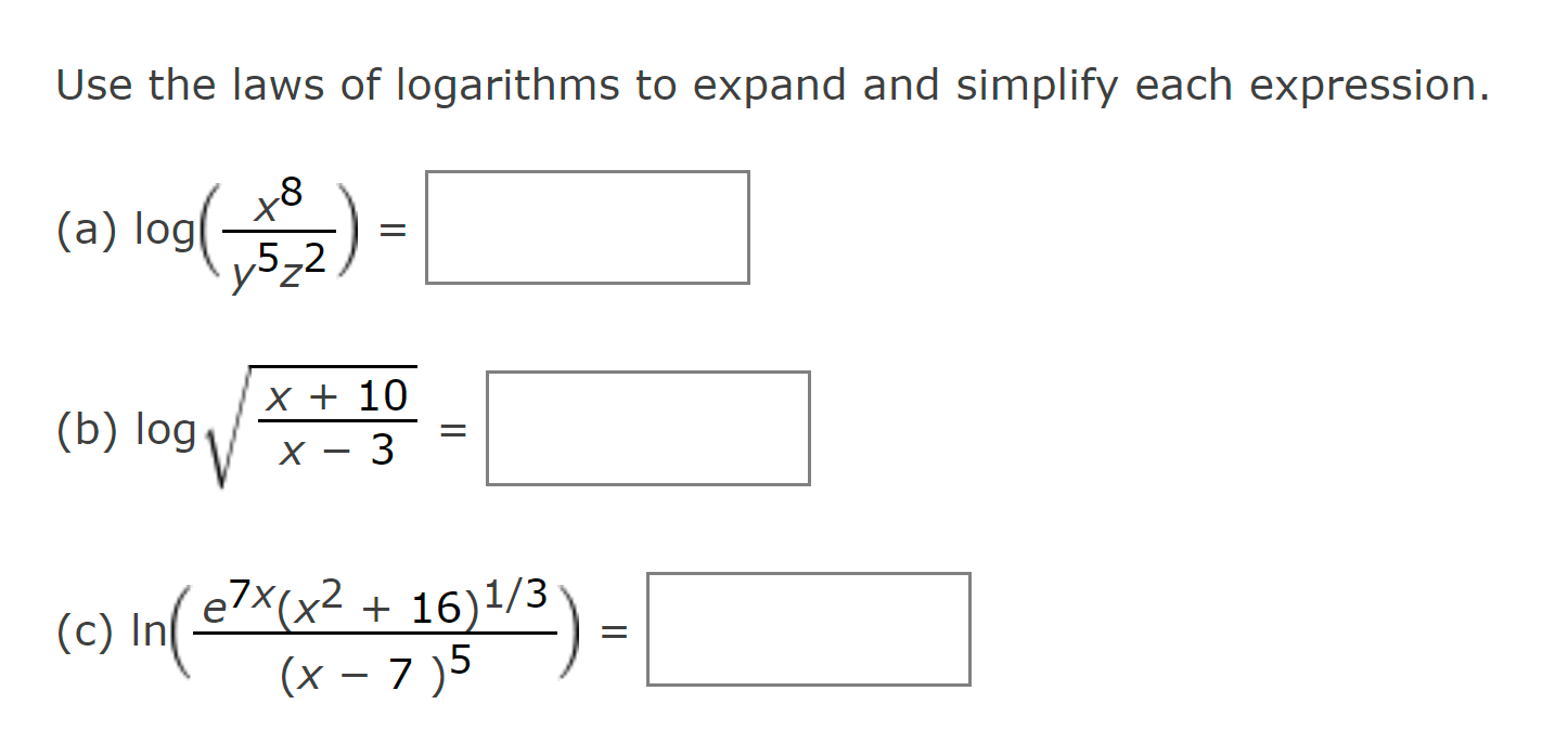 Solved] O. Laws of Logarithms Lesson 5 Assignment 1. Fully simplify each  of