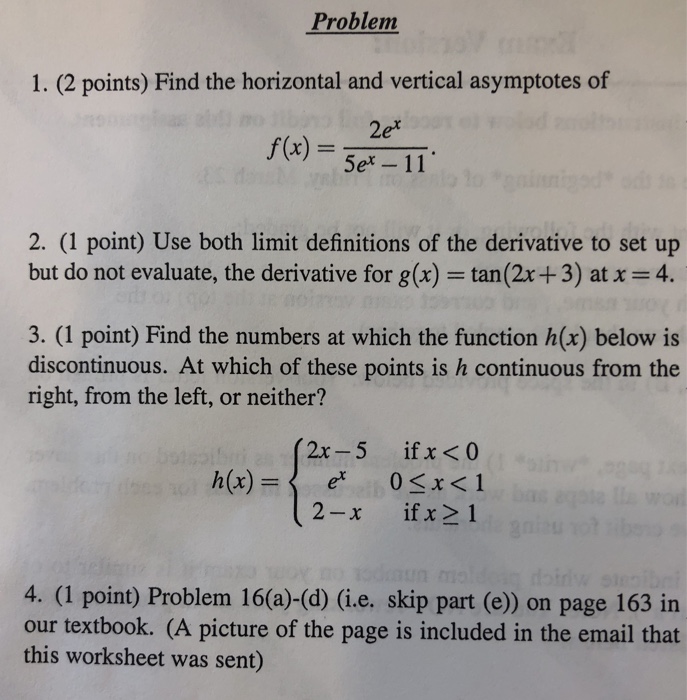 Solved Problem 1 2 Points Find The Horizontal And 2526