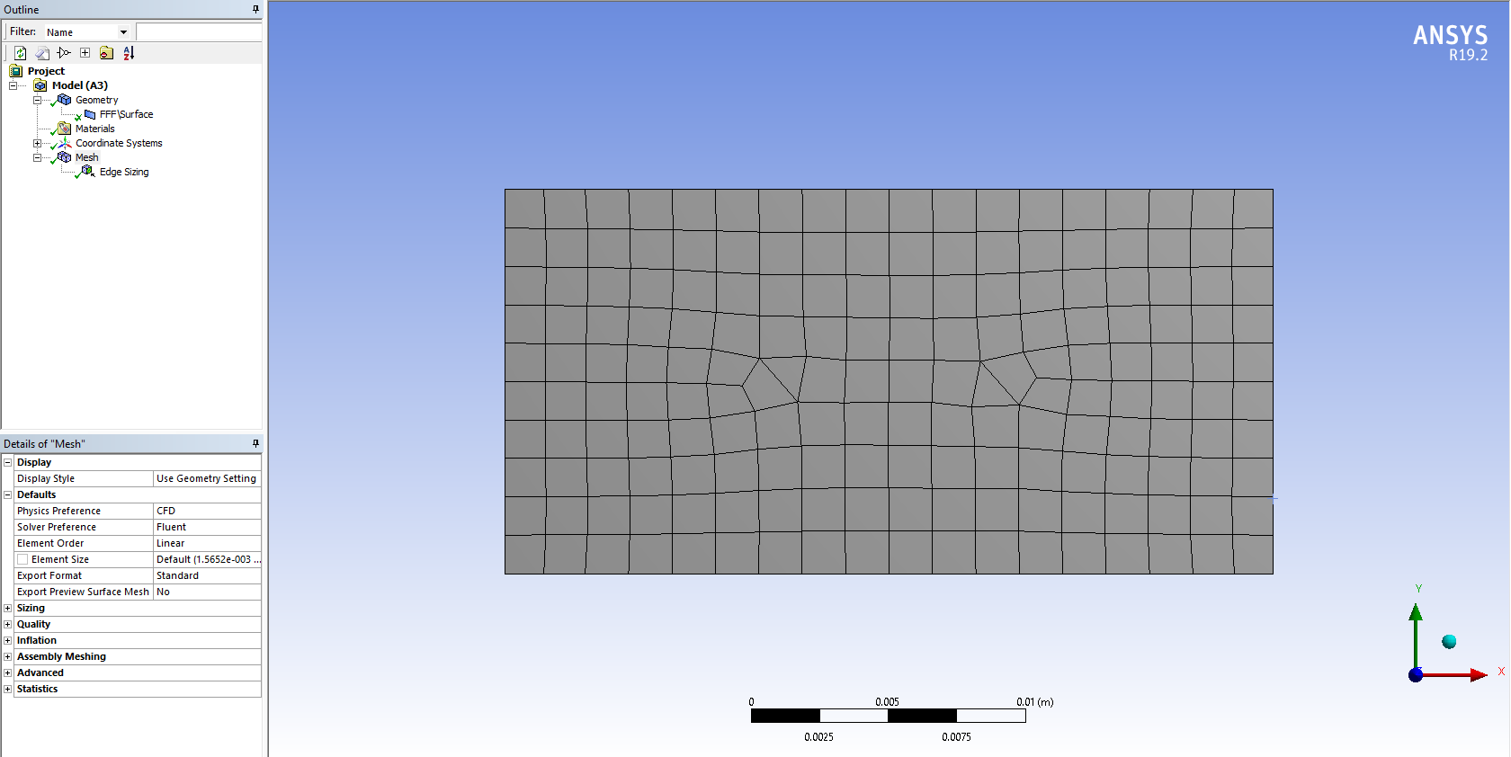 Project
Model (A3)
Geometry
\( \times \) FFFISurface
Materials
Coordinate Systems
Mesh
\( 8_{1} \). Edge Sizing