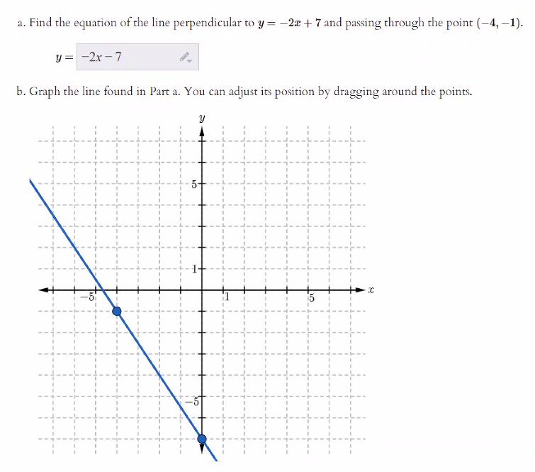 Solved 2. a. Find the equation of the line perpendicular to | Chegg.com