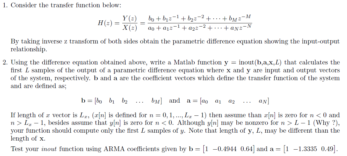 1 Consider The Transfer Function Below Y X Bo Chegg Com