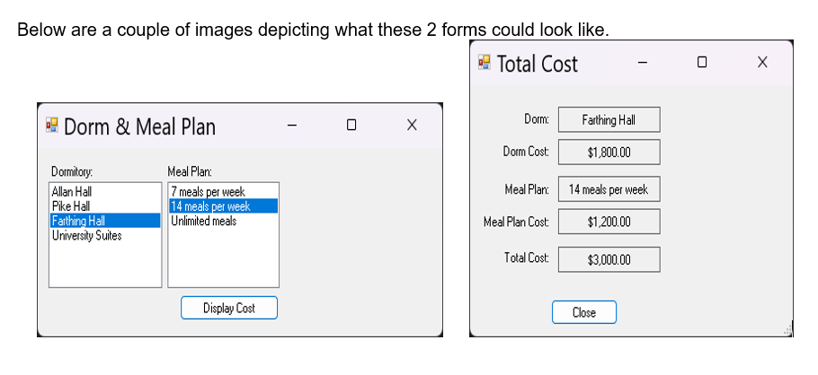 Solved 6. DORM AND MEAL PLAN CALCULATOR A University Has The | Chegg.com