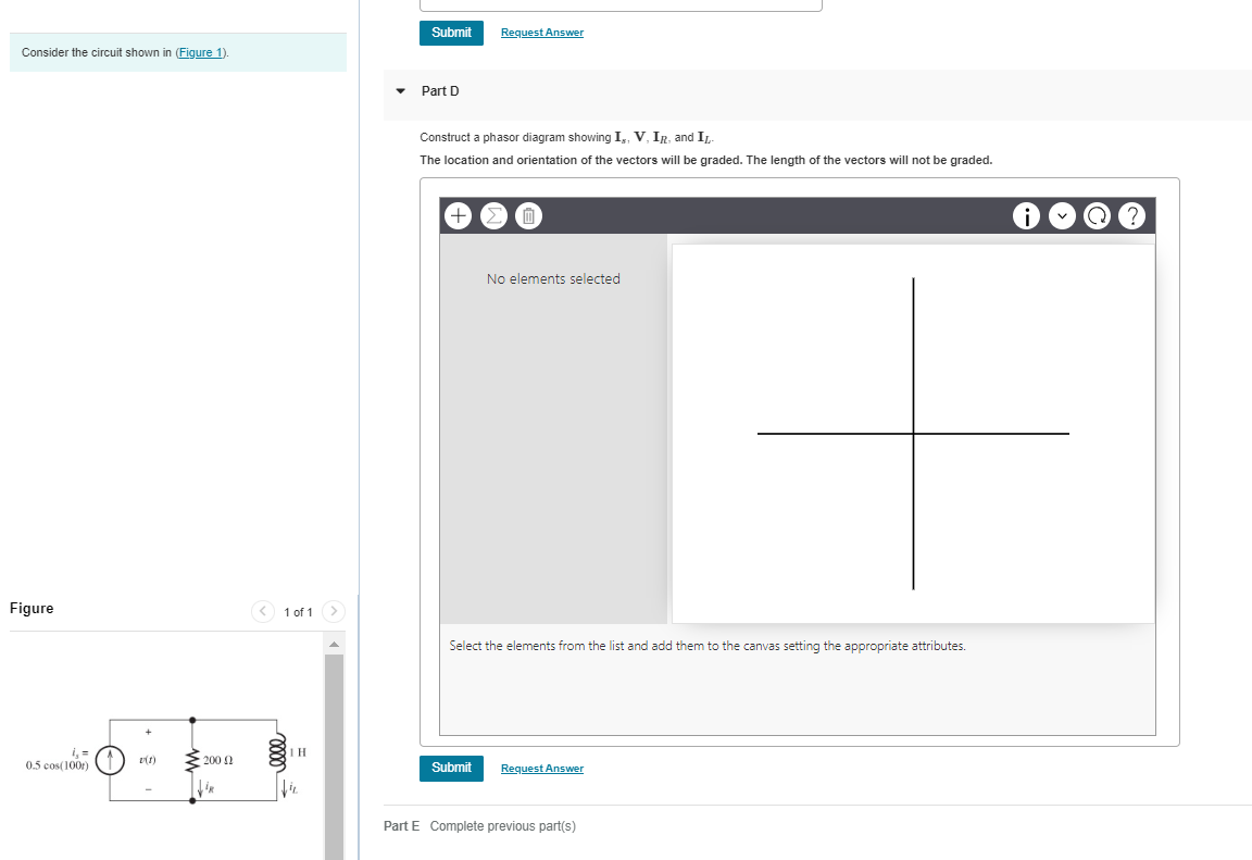 Solved Consider the circuit shown in Part A Find the phasor | Chegg.com