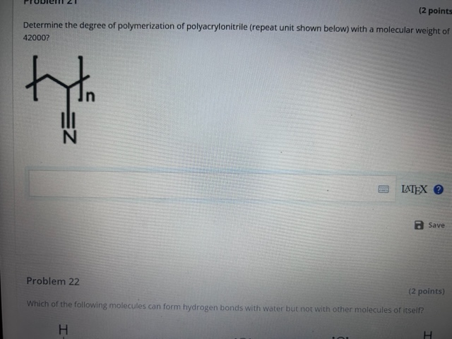 Solved Determine The Degree Of Polymerization Of Chegg Com   PhpbKSlUn