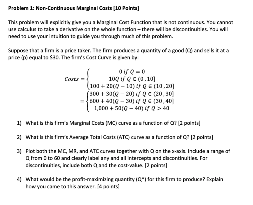 total cost formula calculus