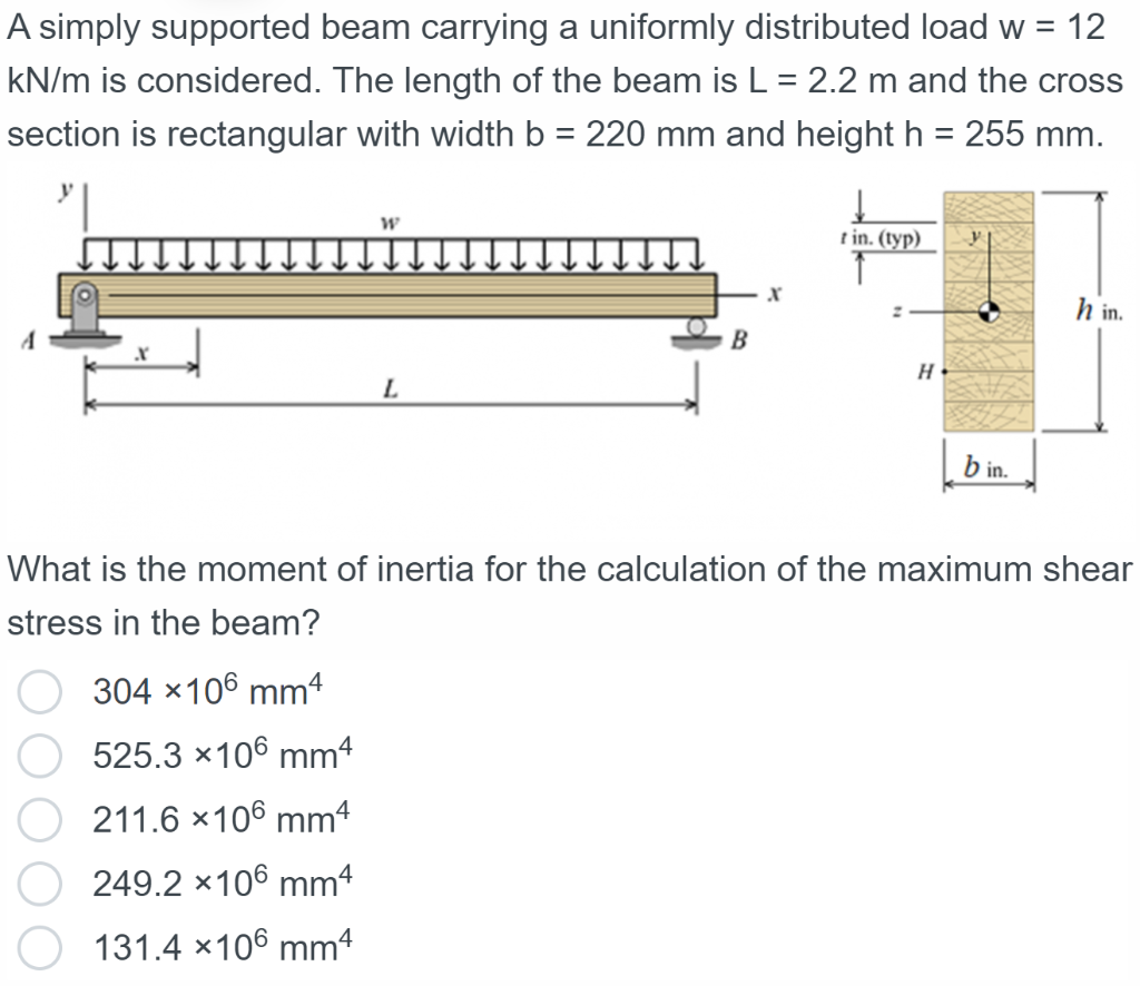 Maximum Moment For A Simply Supported Beam Carrying Uniformly Distributed Load The Best