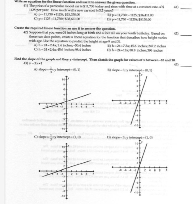 Solved MULTIPLE CHOICE Choose the one alternative that best | Chegg.com
