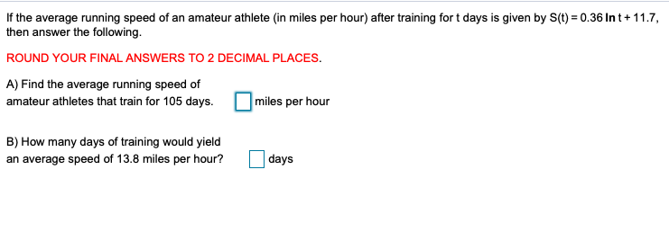 What is the average running speed?