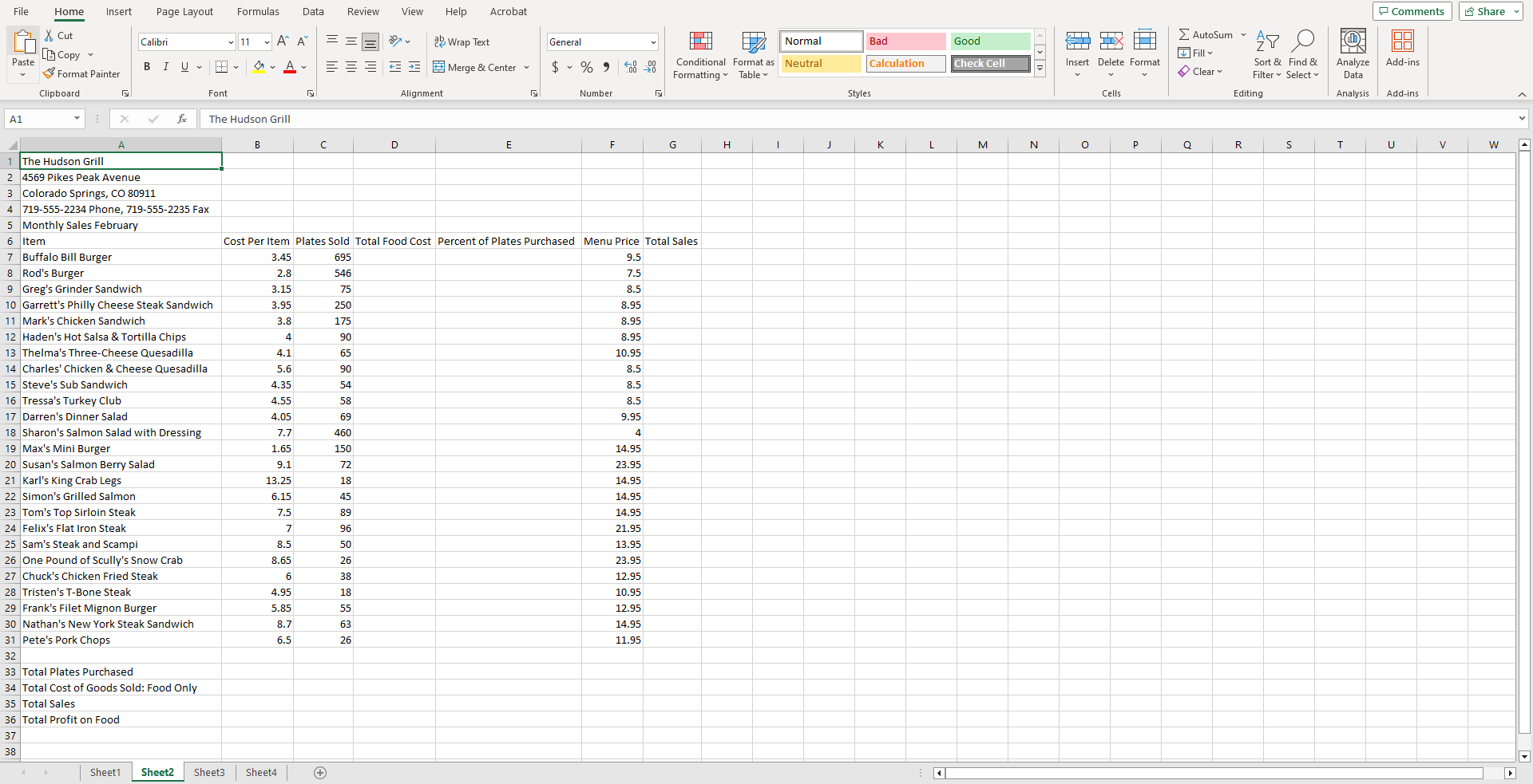 Solved AutoSave File Home Insert Page Layout Formulas Data | Chegg.com