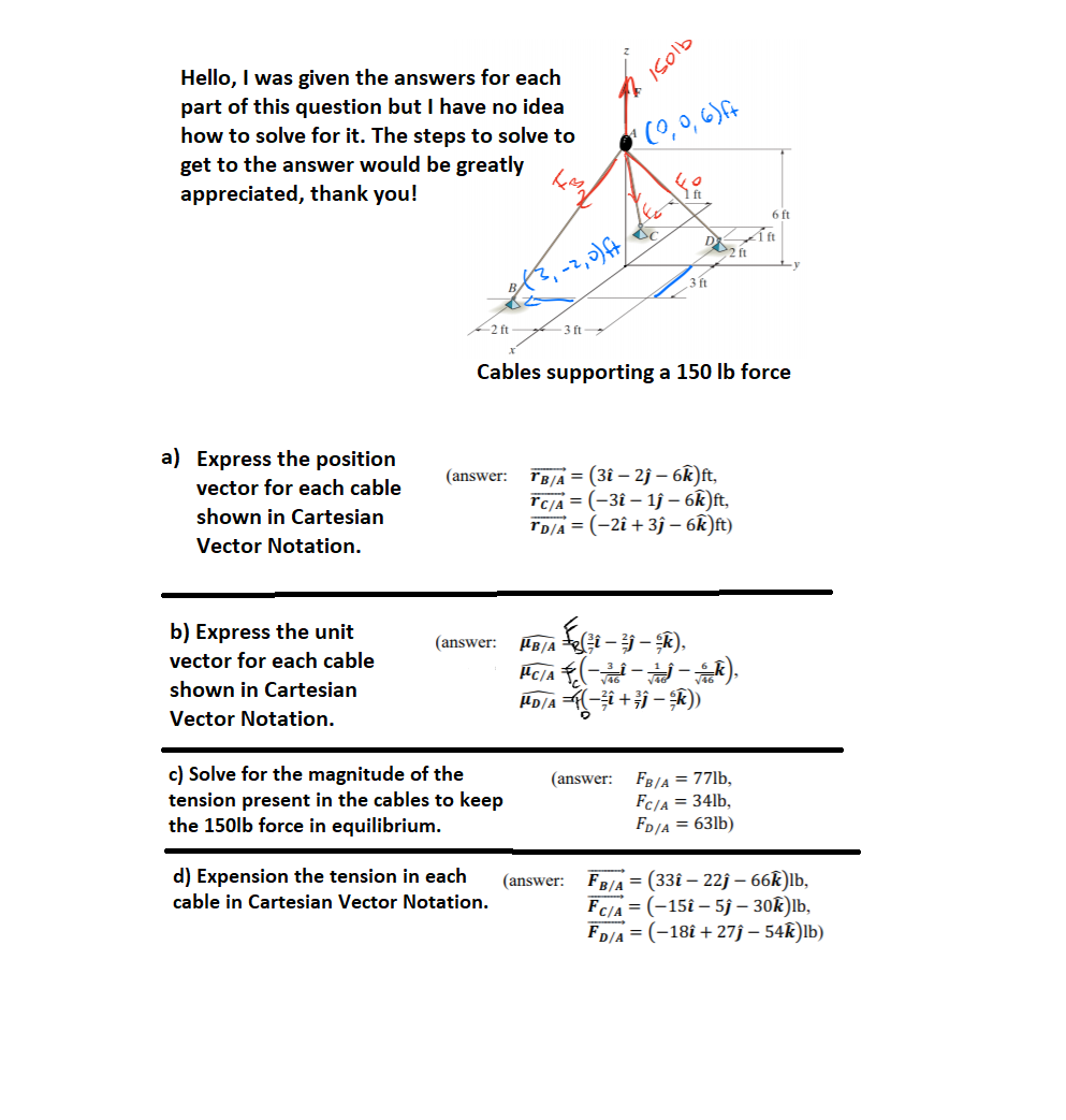 Solved Isolb Hello, I Was Given The Answers For Each Part Of 