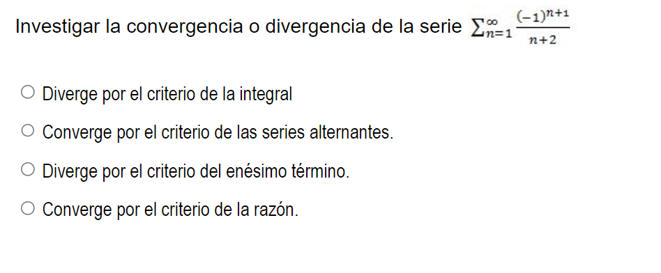 Solved Investigar La Convergencia O Divergencia De La Serie | Chegg.com