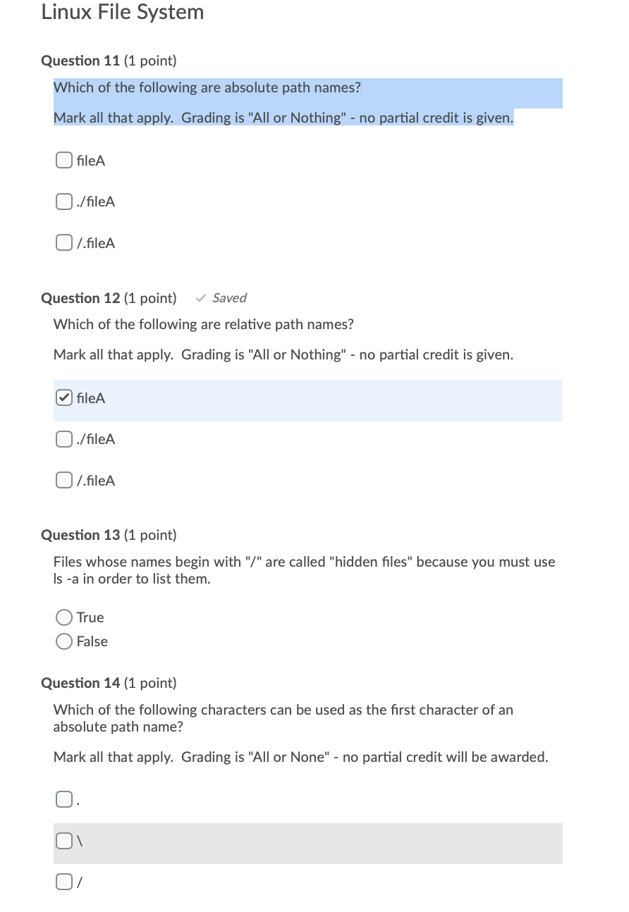 Solved Question 8 (1 point) Saved Which of the following | Chegg.com