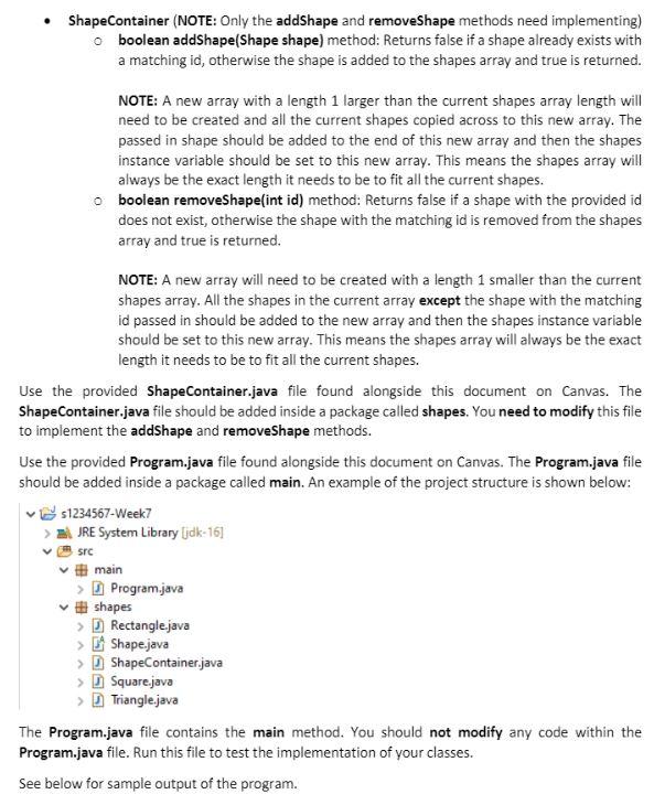 Solved Create the following four classes within a package | Chegg.com