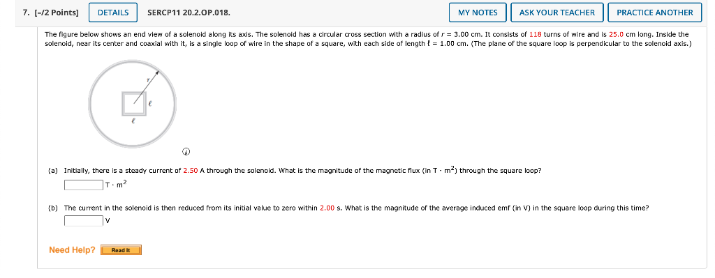 Solved The Figure Below Shows An End View Of A Solenoid | Chegg.com