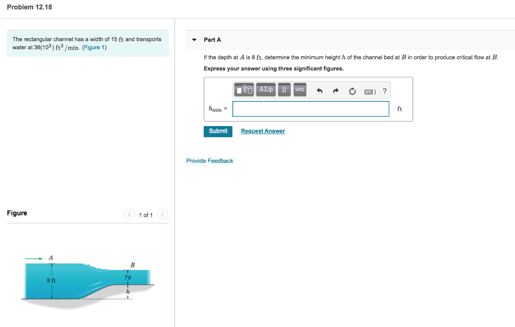Solved Problem 12.18 The rectangular channel has a width of | Chegg.com