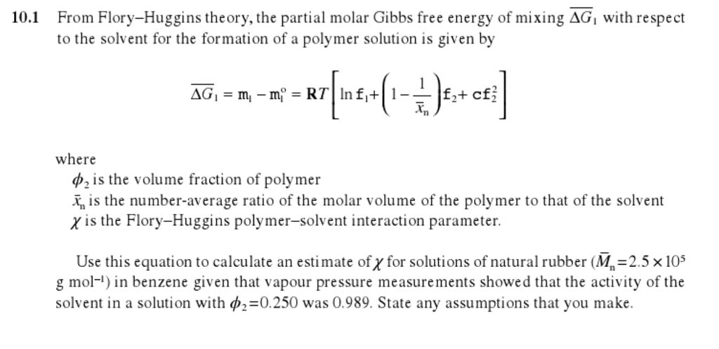 using huggins equation with two test temperatures viscosity