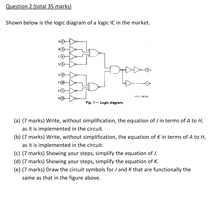 Solved Shown below is the logic diagram of a logic IC in the | Chegg.com