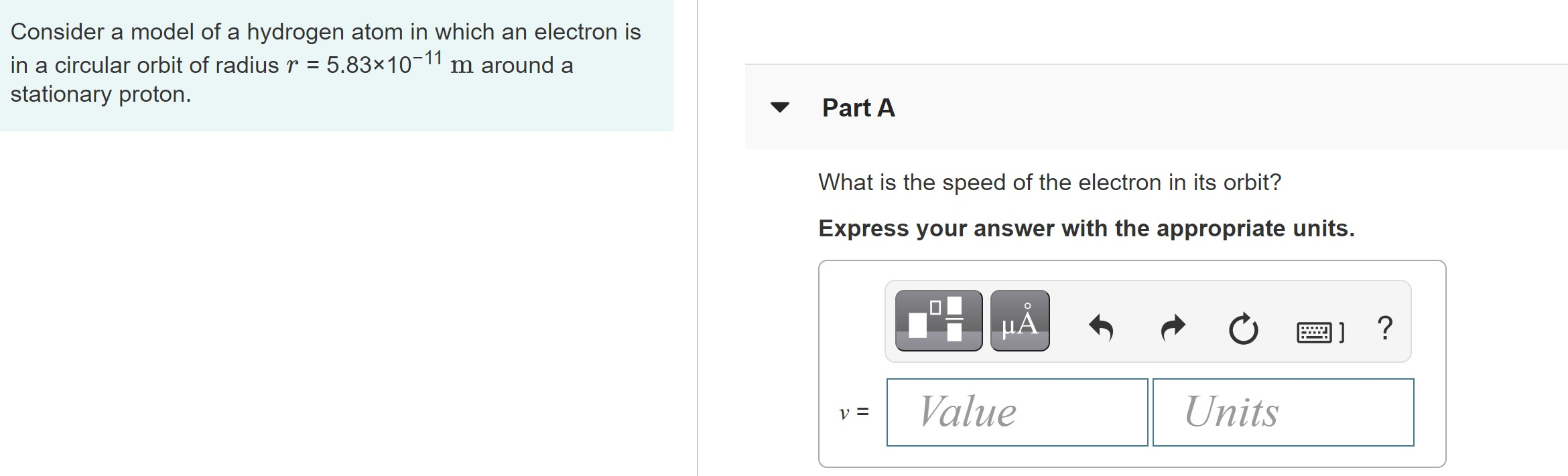 Solved Consider a model of a hydrogen atom in which an | Chegg.com