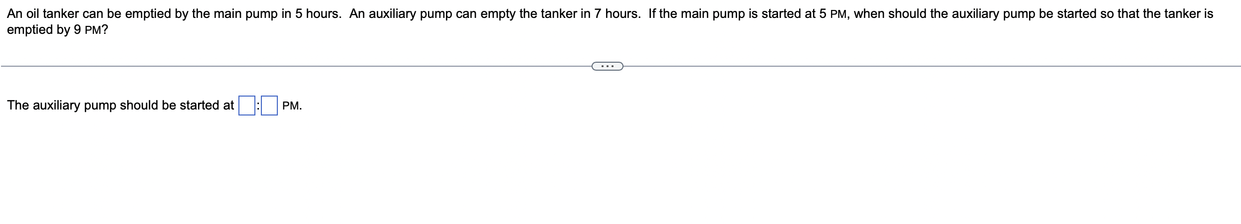 Solved An Oil Tanker Can Be Emptied By The Main Pump In 5 