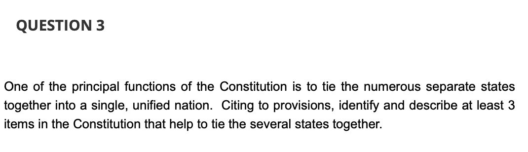 Solved QUESTION 3 One of the principal functions of the | Chegg.com