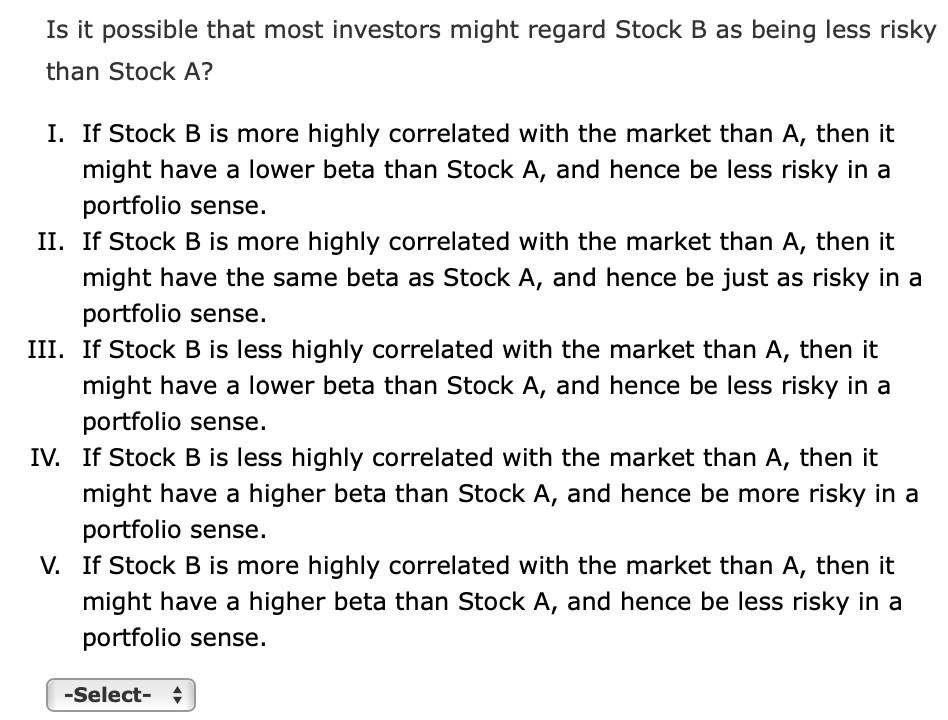 Solved Stocks A And B Have The Following Probability | Chegg.com