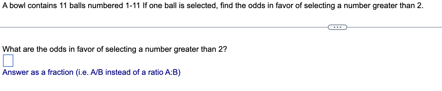 Solved What Are The Odds In Favor Of Selecting A Number | Chegg.com