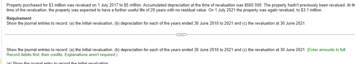 Solved a Show the journal entry to record the initial | Chegg.com