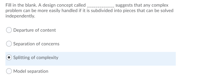 Solved Fill in the blank. A design concept called suggests | Chegg.com
