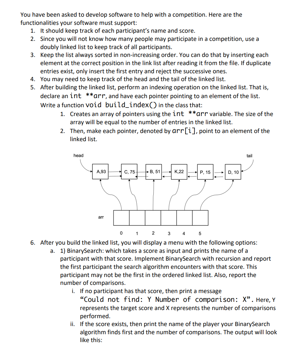Solved You have been asked to develop software to help with | Chegg.com