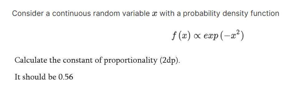Consider a continuous random variable x with a | Chegg.com