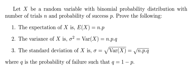 Solved Let X be a random variable with binomial probability | Chegg.com