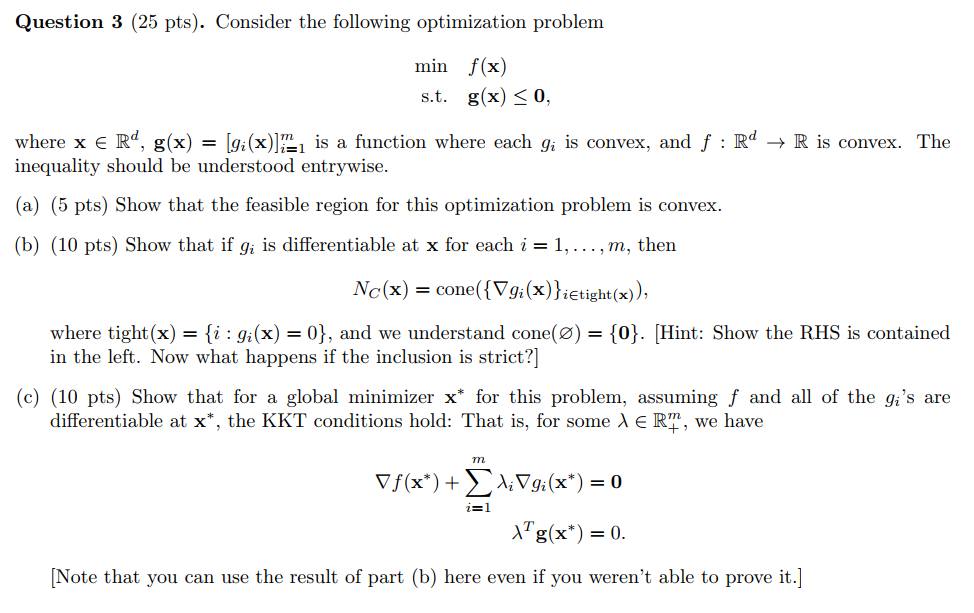 Solved Question 3 (25 pts). Consider the following | Chegg.com